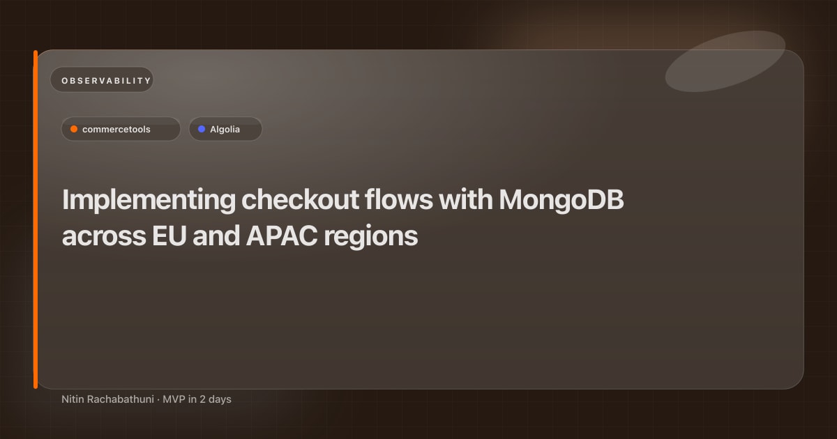 Implementing checkout flows with MongoDB across EU and APAC regions