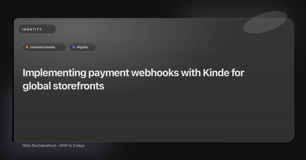 Implementing payment webhooks with Kinde for global storefronts