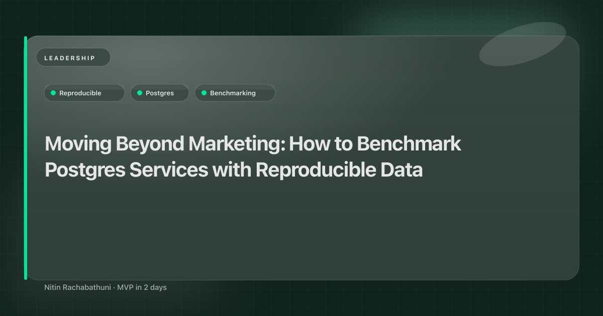 Moving Beyond Marketing: How to Benchmark Postgres Services with Reproducible Data