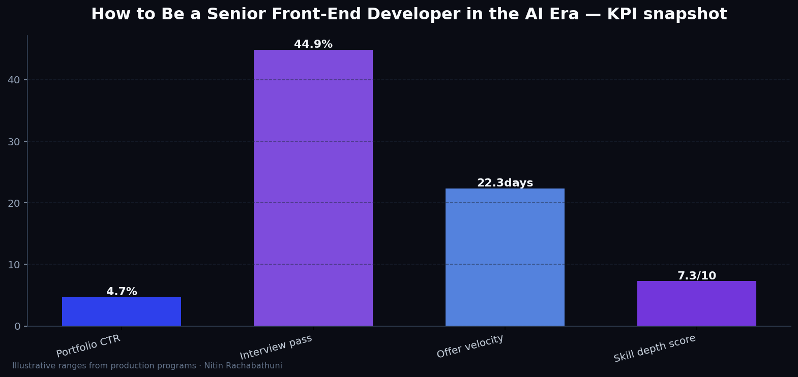 How to Be a Senior Front-End Developer in the AI Era — key metrics