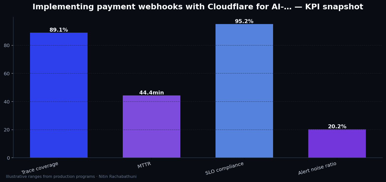 Implementing payment webhooks with Cloudflare for AI-assisted sales teams — key metrics
