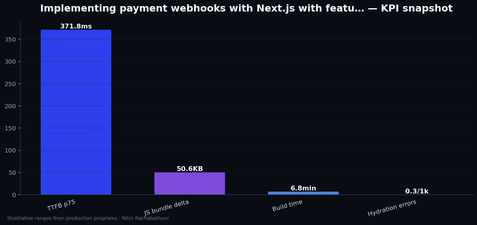 Implementing payment webhooks with Next.js with feature-flag rollbacks — key metrics