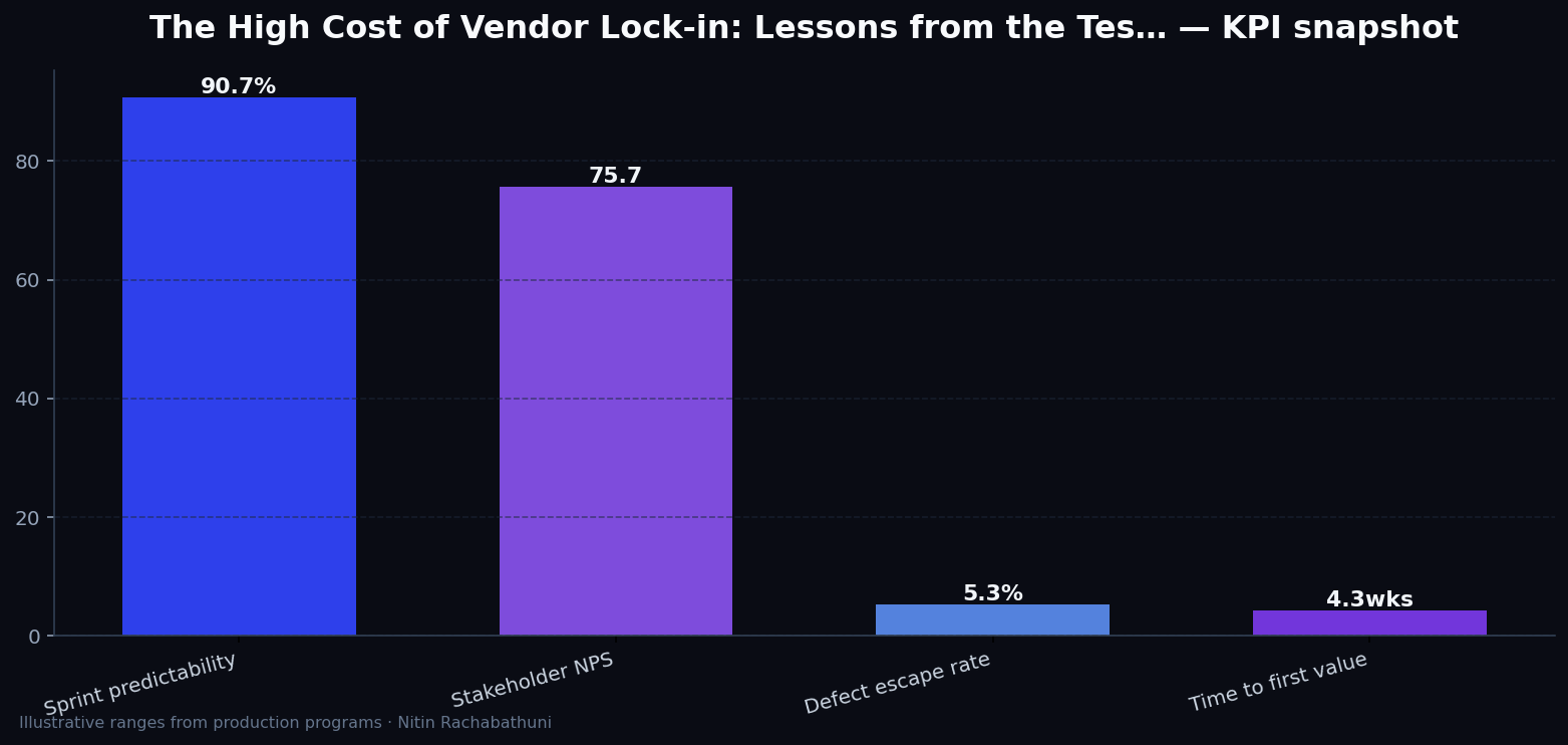 The High Cost of Vendor Lock-in: Lessons from the Tesco VMware Migration — key metrics